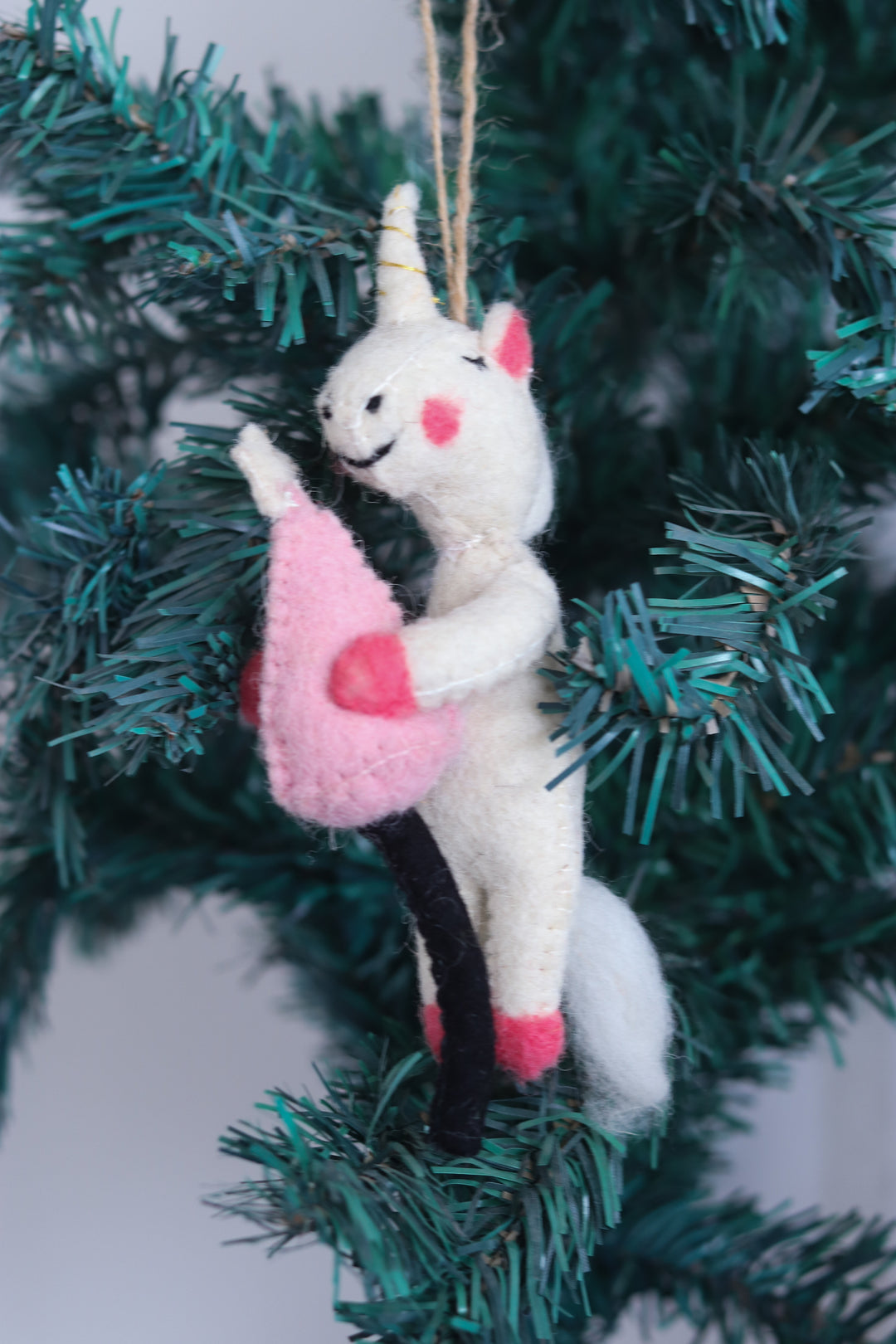 Felt Christmas Tree Ornaments - Handcrafted Christmas Decorations - Mrs Melody Unicorn