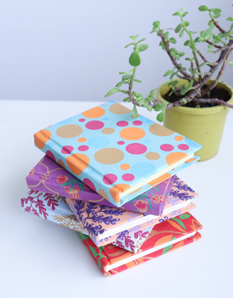 Bulk lot of Assorted Block print paper notebook - Recycled paper Journal -5 x 5 inches