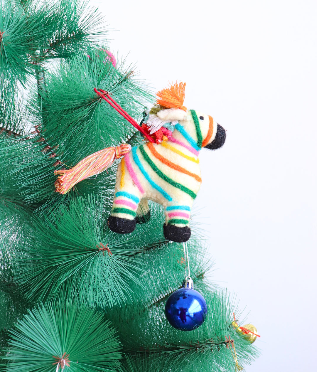 Handcrafted Christmas Tree Ornaments - Handcrafted Christmas Decorations - Rainbow Horse