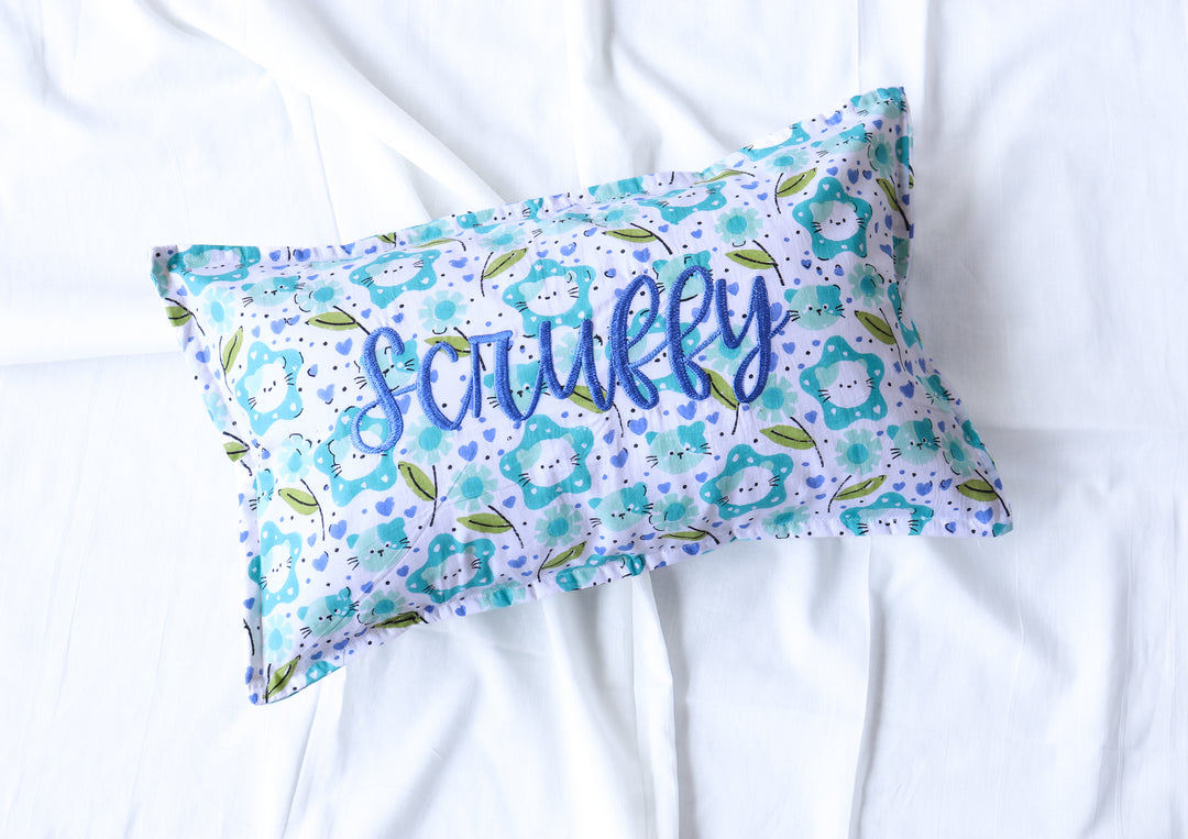 Kids personalized Block print Word Pillow cover - Pillow covers with name - 12x20 inches - Cats
