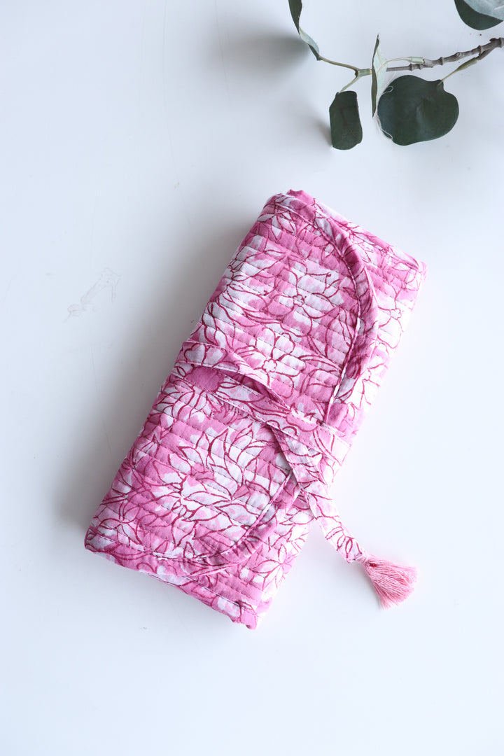 Travel Jewelry Pouch - Jewellery organizer - Light Pink