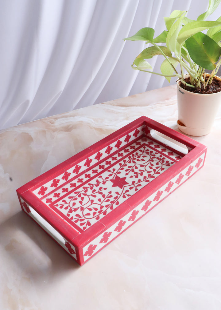 Pink Inlay tray - Vegan Inlay work tray - Handcrafted Decorative trays