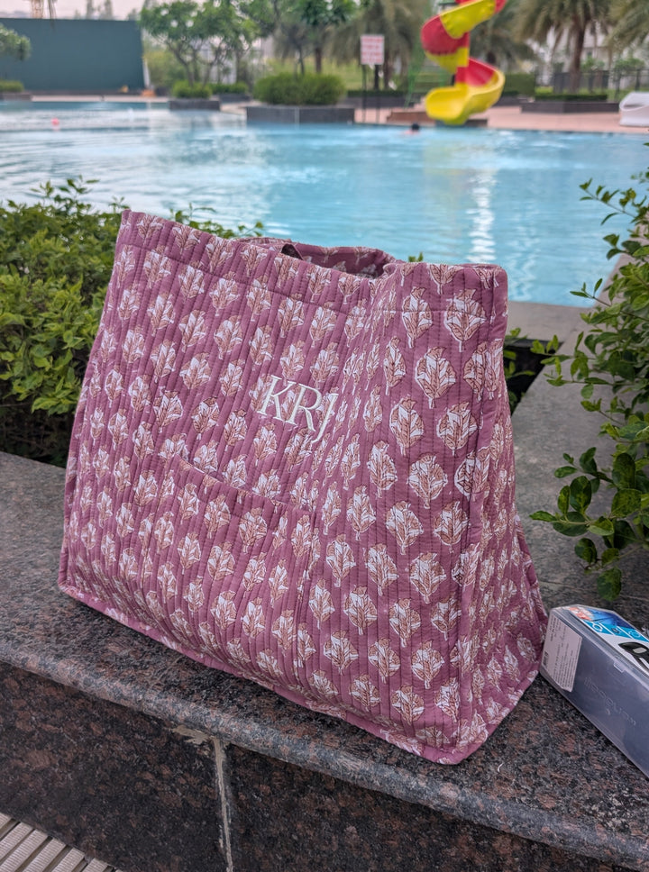 Personalized XL Shopping tote - Customised Oversized Tote Bag for Women - Yellow