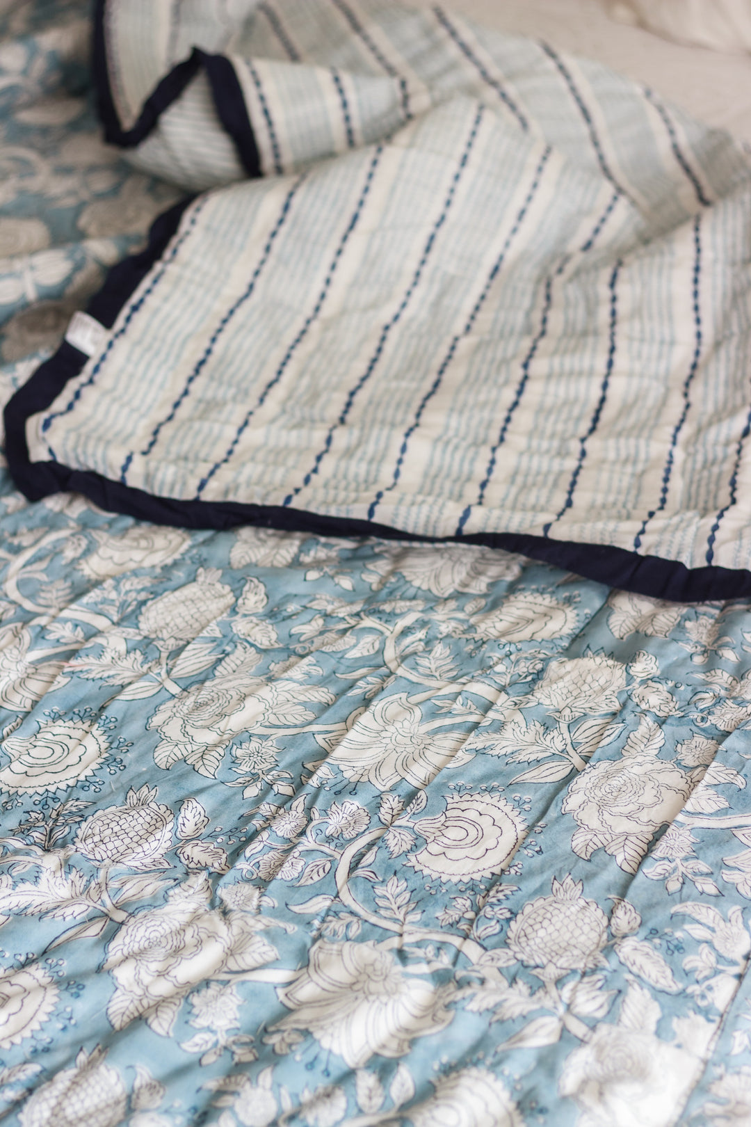 Block print quilt - Norway Quilt