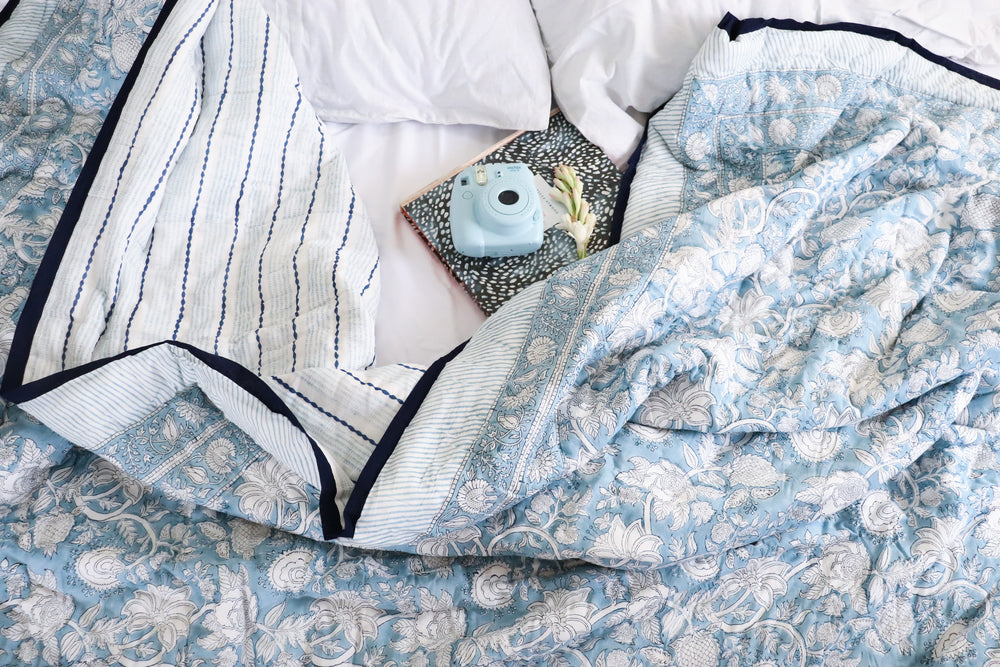 Norway Quilt - Blue Razai