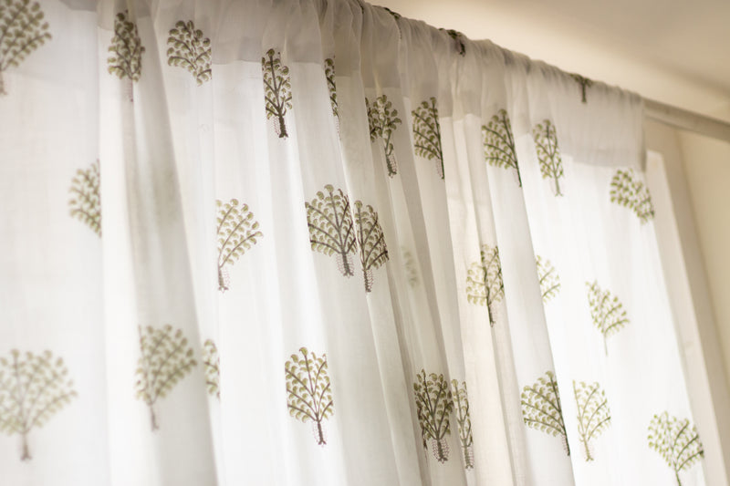 Banyan tree curtains - Mul Sheer curtains