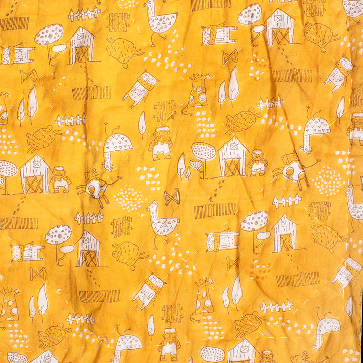 Old Mac Donald print quilt - Baby and kids room bedding