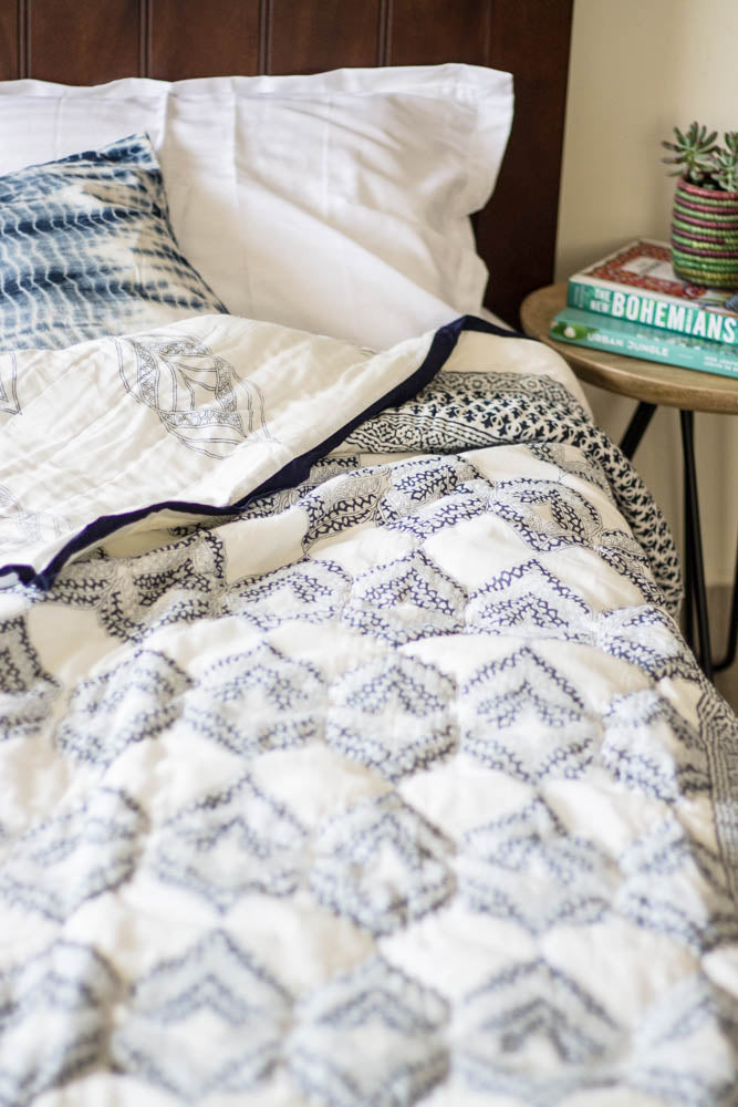 Pre-order - Nautical Winter quilt - Razai for winter  - Best quilt for heavy winter - Queen & King size