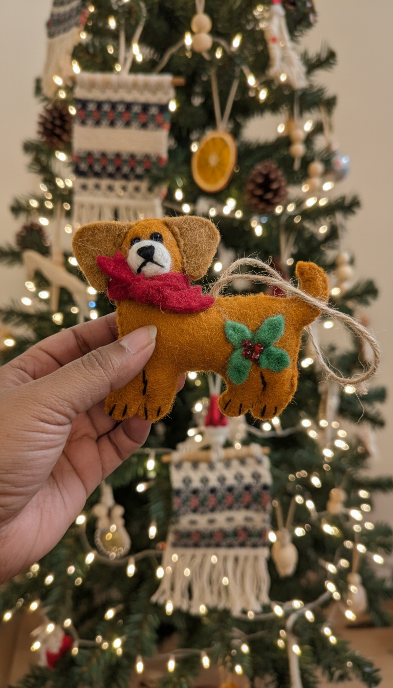 Handcrafted Christmas Tree Ornaments - Handcrafted Christmas Decorations - Bruno the Bestest