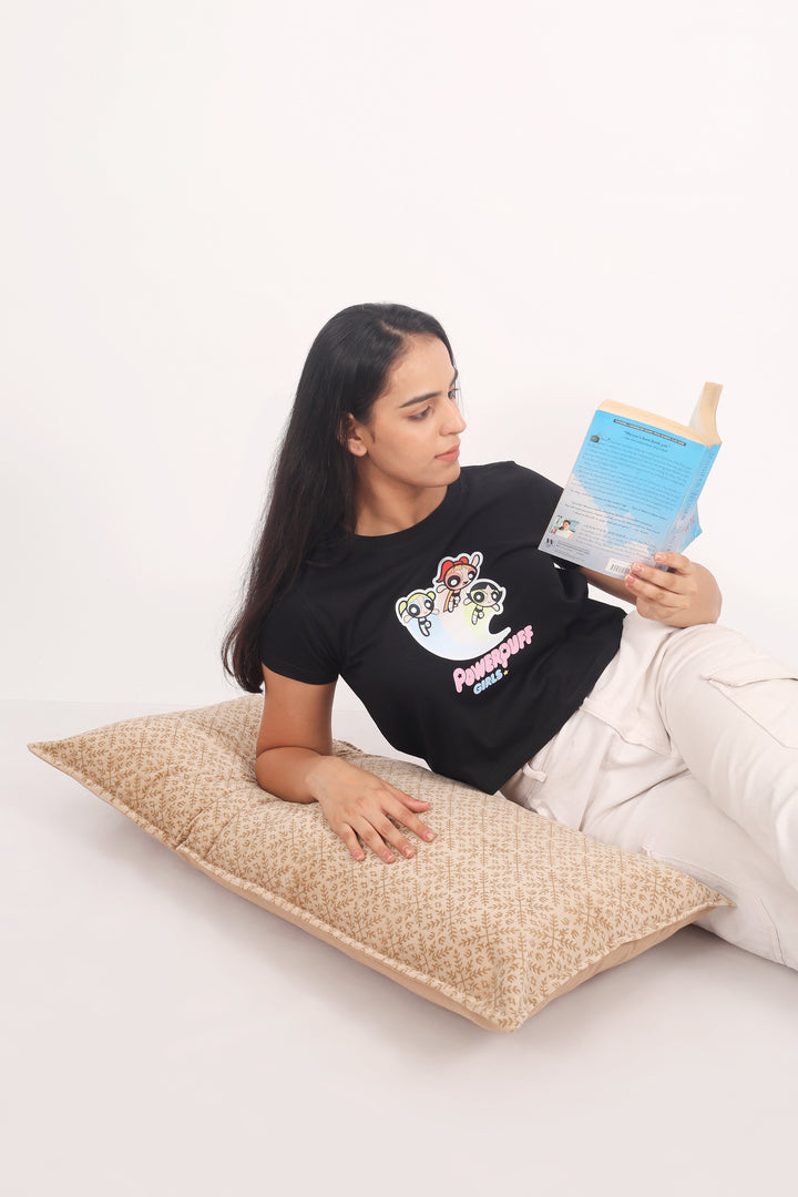 Extra Long lumbar block print velvet pillows - Cashmere Dream - 16 x 36 inches