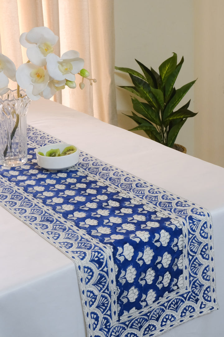 Starlit Sky floral Runners - Block print Runner - Table Runner - 13x 72 inches
