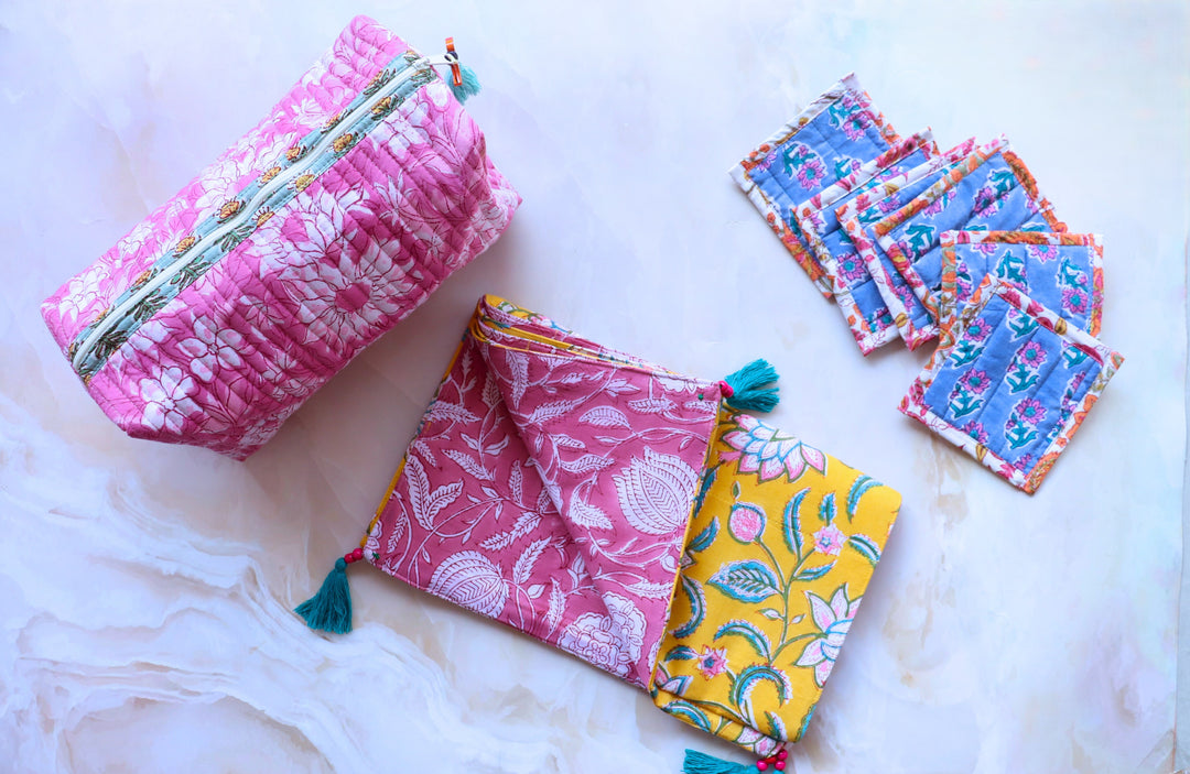 Women's day Gift set - Assorted Hand Block Prints - Gifts for her