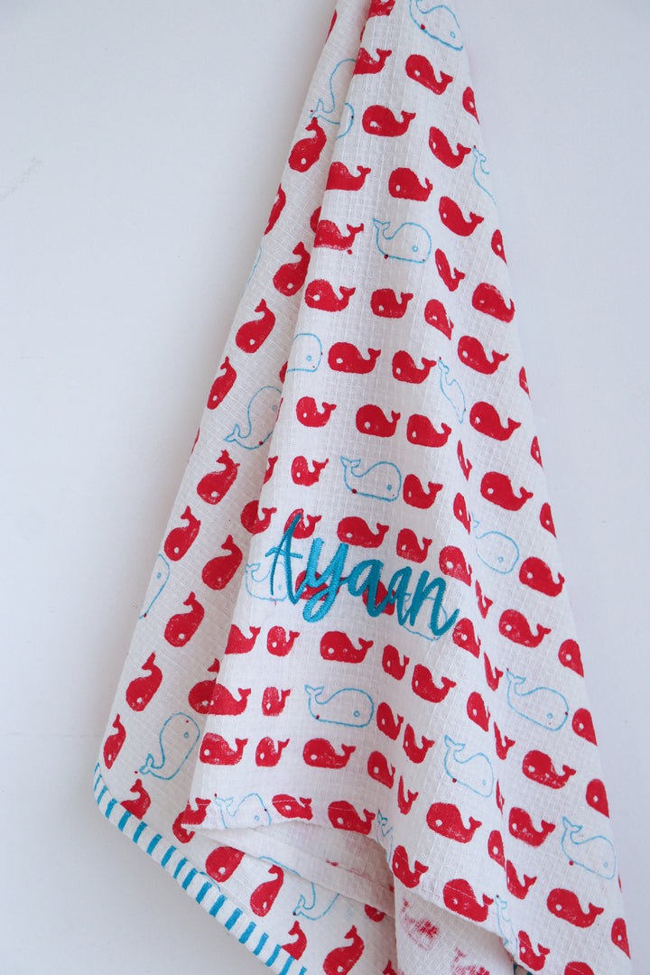 Personalized Bath towels for kids and toddlers - Kids Towels with names - Available in 3 designs