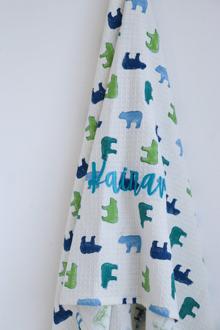 Personalized Bath towels for kids and toddlers - Kids Towels with names - Available in 3 designs