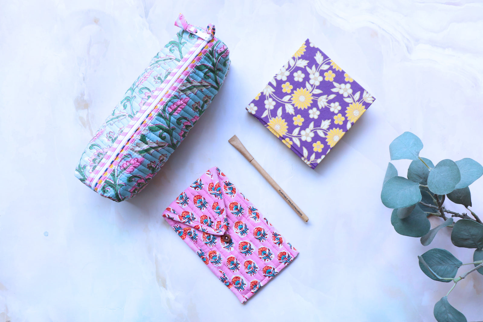 The Everyday gift set with handmade block print essentials by Kari by Kriti
