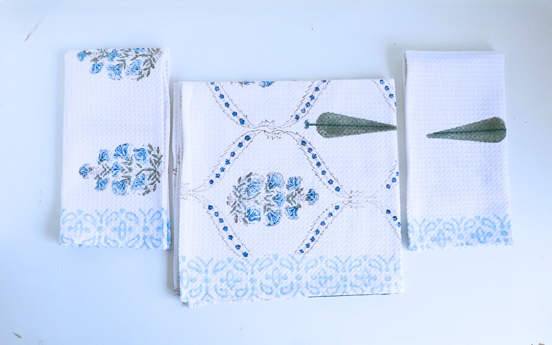 Green Cypress Tree Towel Gift Set in Gift Box