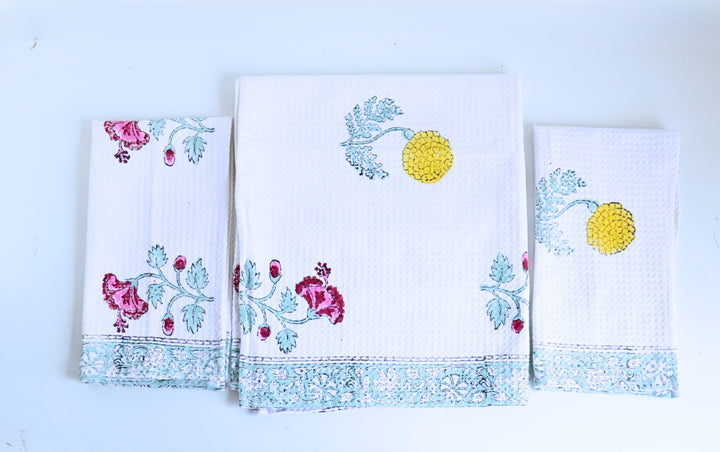 Multicolour Floral Towel Gift Set in Gift Box