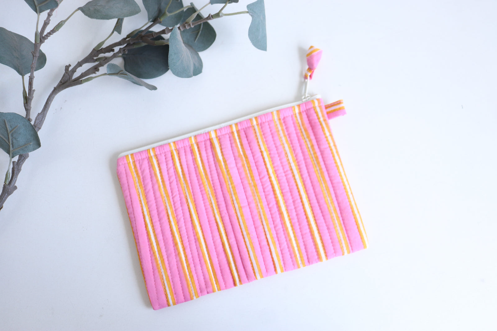 Kindle Paperwhite sleeve - Pink Stripes Block Print - 6 x 8.5 inches