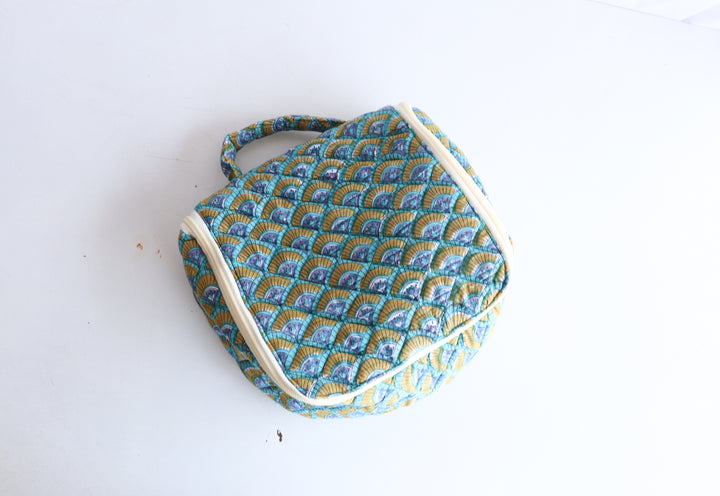 Personalized Hanging Travel Bag - Block Print Toiletry Kit