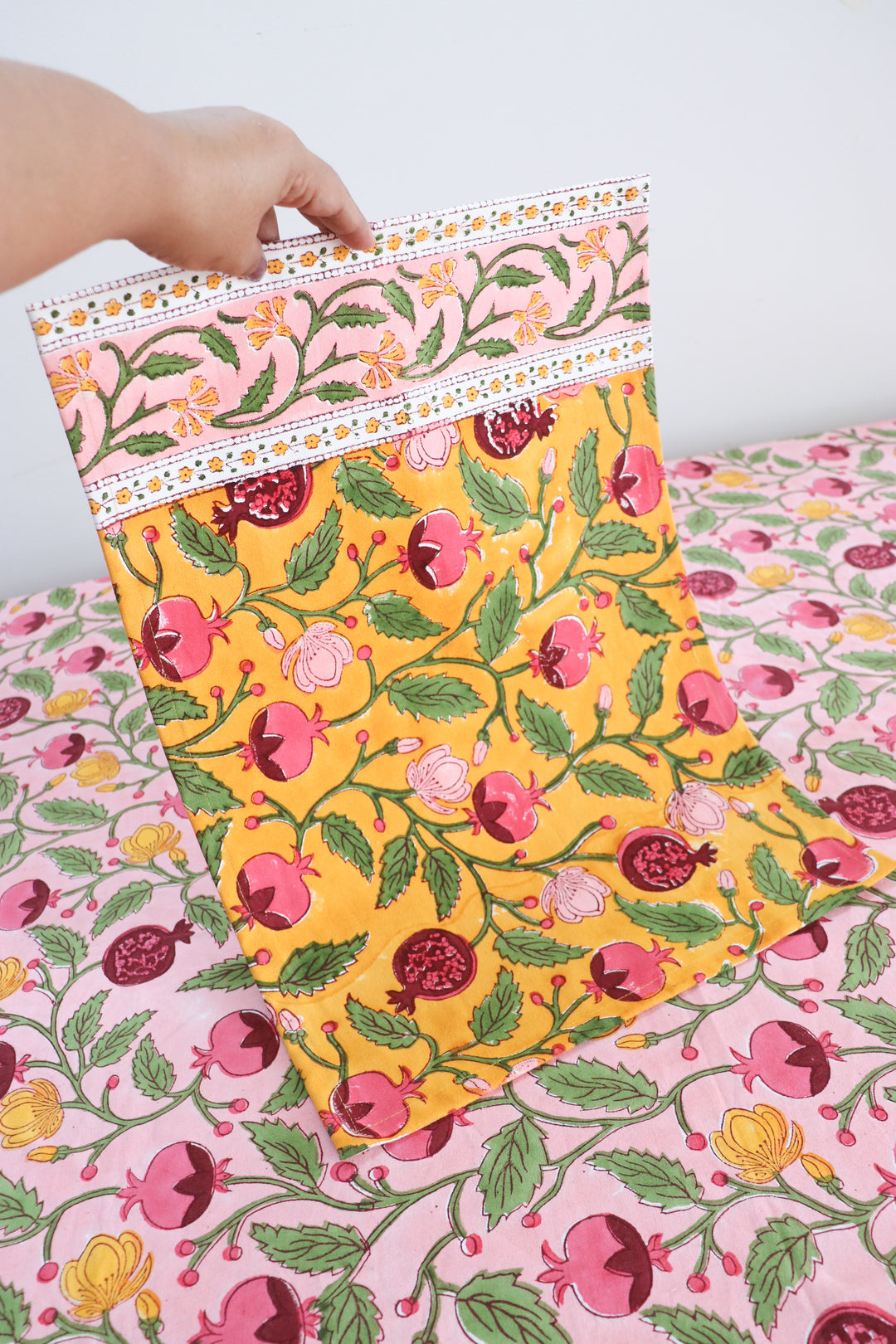 Anar Bahaar placemats - Block print placemats - Table mats set - 13x19 inches