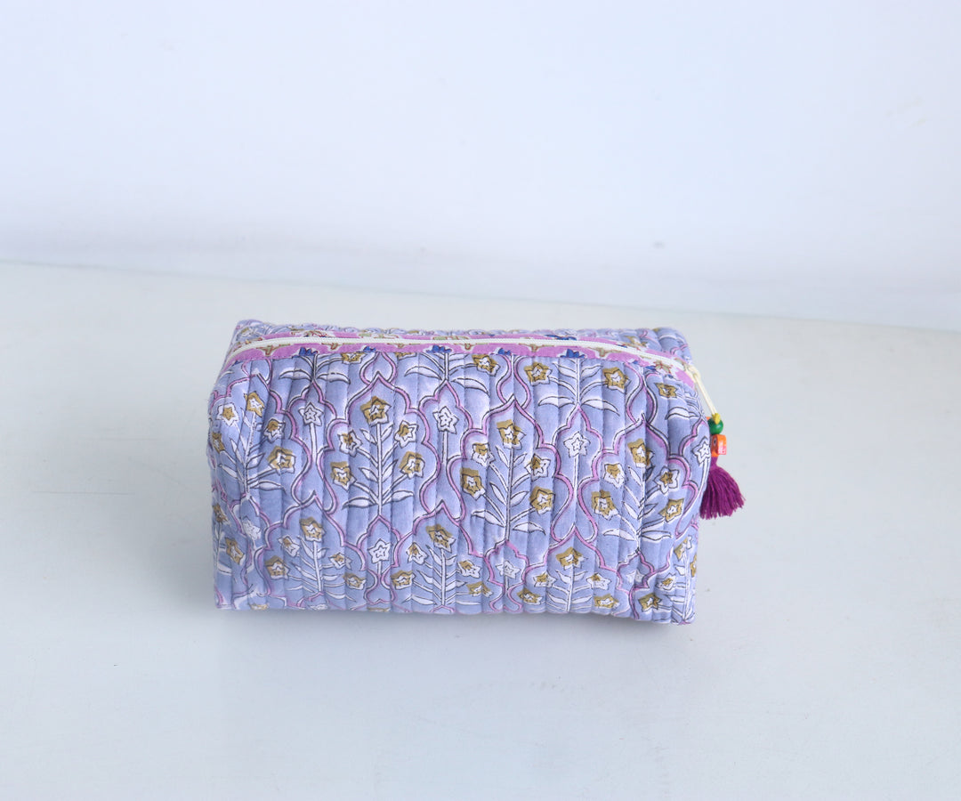 Medium Cosmetic bag - Travel Make up bag - Light Purple