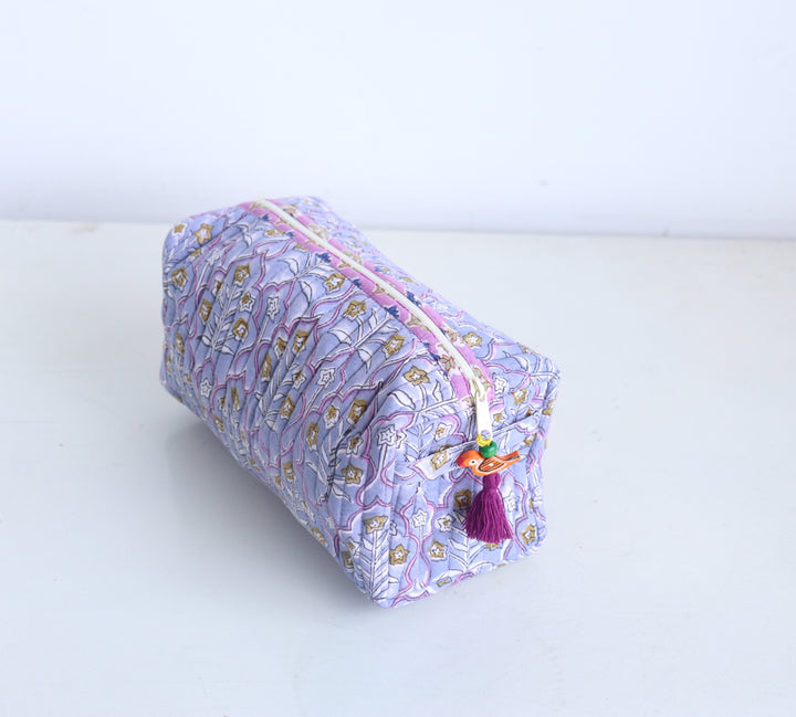 Medium Cosmetic bag - Travel Make up bag - Light Purple