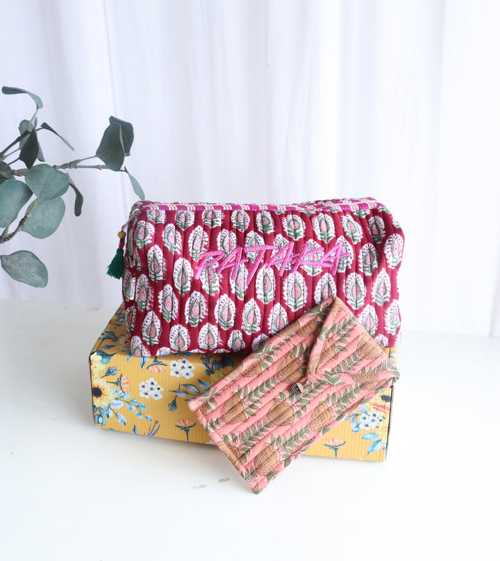 The Pataka Block Print Gift Box - Rakhi Gift Set for Sister