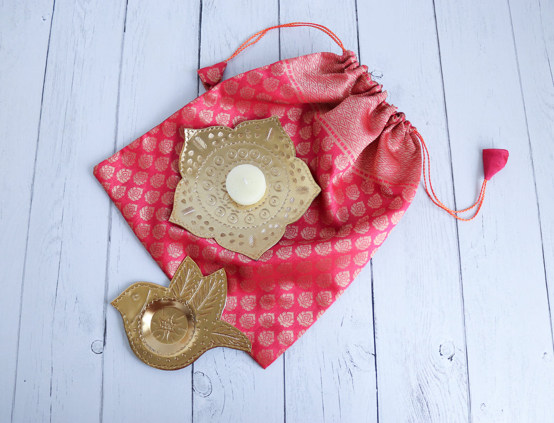 Mehr Bird &amp; Flower Metal Tea Light Holders