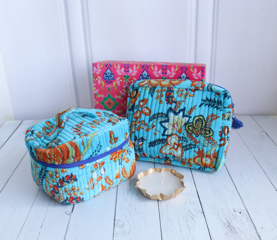 Luxe Travel Gift Box - Luxury Velvet travel Bags