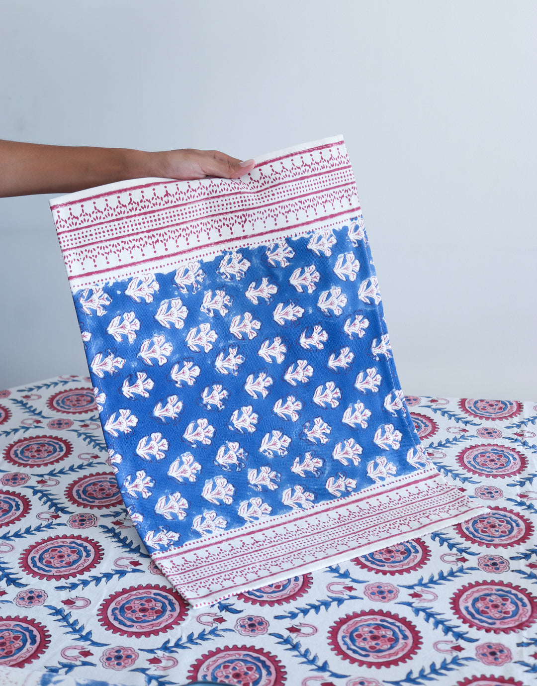 The Silk Route placemats - Block print placemats - Table mats set of 6 - 13x19 inches