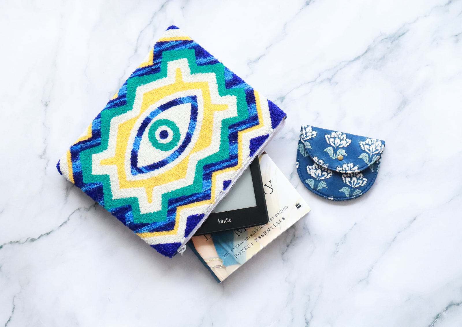 Sale - Embroidered Laptop sleeve - Laptop cover - Evil Eye - 13 inches - lifestyle shot