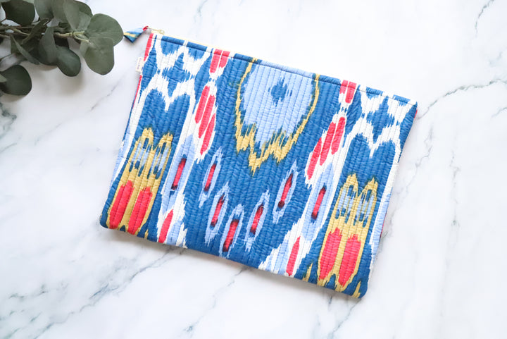 Block print Laptop sleeves - Laptop cover - Blue ikat - 13 inch, 14 inch & 15 inch