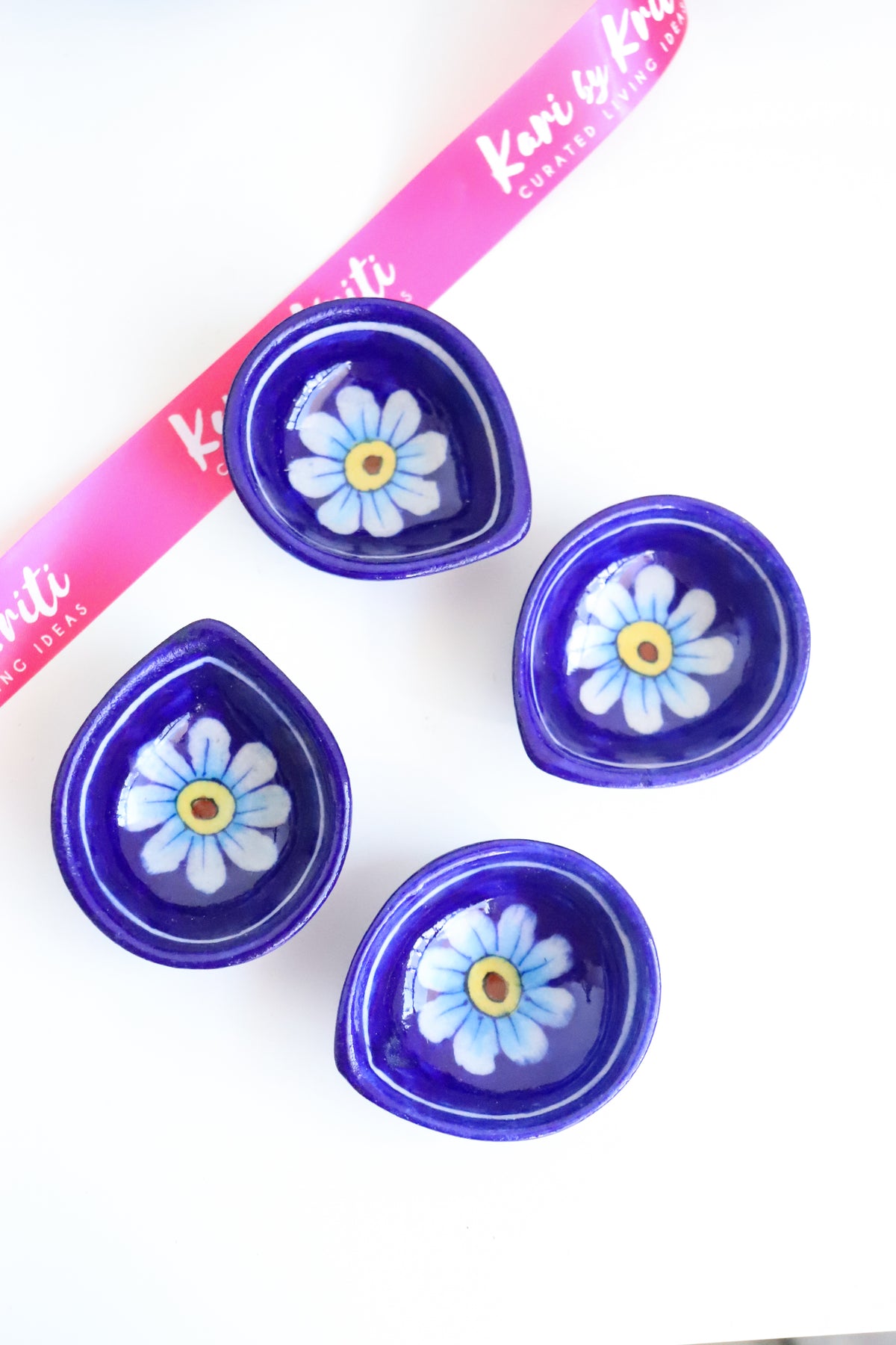 Lily artisanal lights Diwali gift box with handmade festive accessories by Kari by Kriti

