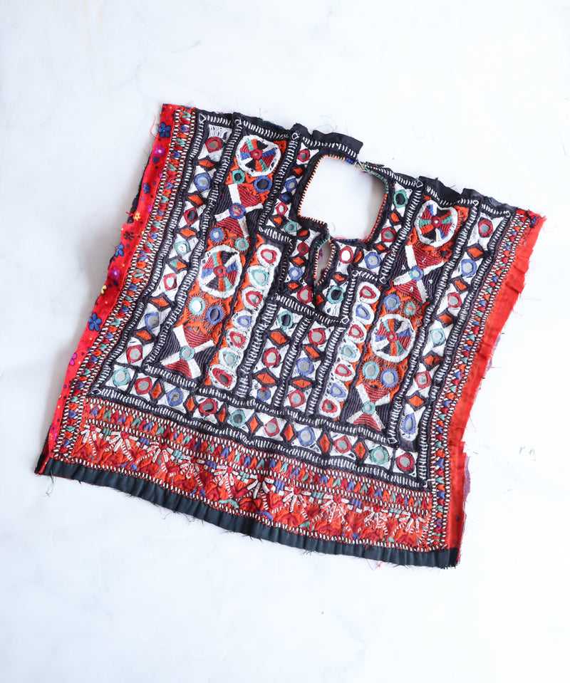 Vintage Jat Embroidery Yoke - Banjara embroidered patch - Wall hanging - Kashish