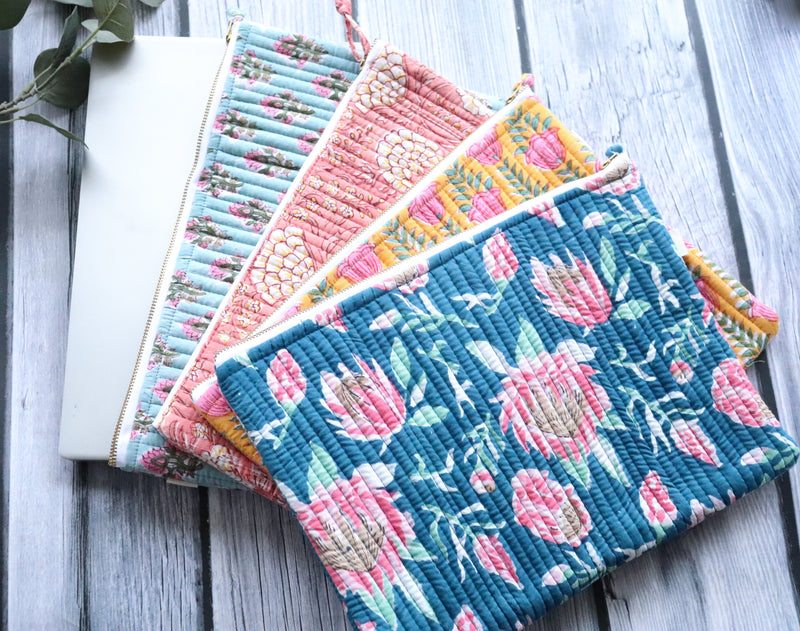 Bulk lot of Block print Laptop sleeves - Set of 5/10/20 pcs - Available in 2 sizes