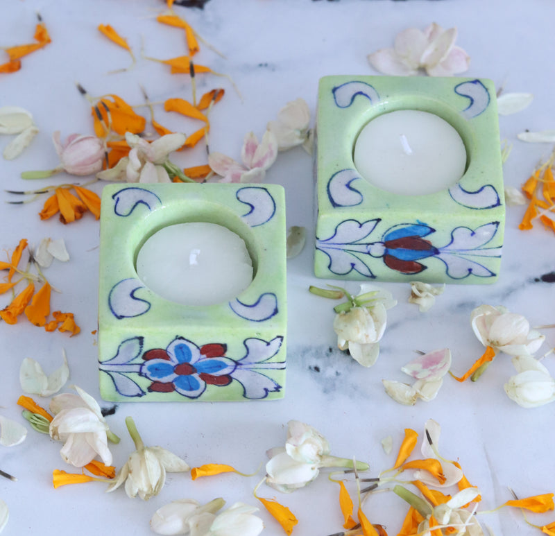 Diwali gift hamper - Festive gift box - Assorted tealights and toran set