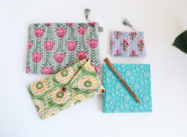 Women's day Eco-friendly gift hamper - Curated quilted bags for women