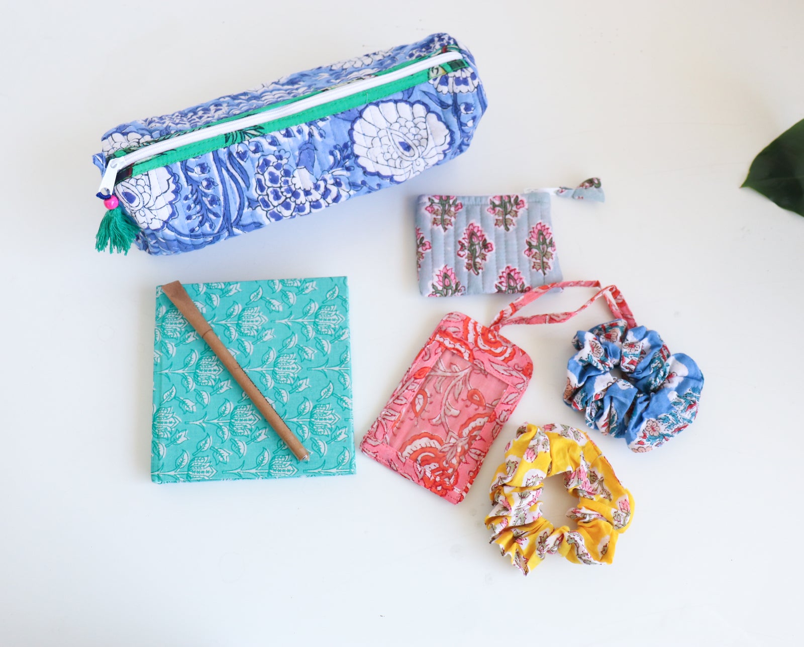 The Power Bag gift set with handmade block print bags and pouches for women by Kari by Kriti
