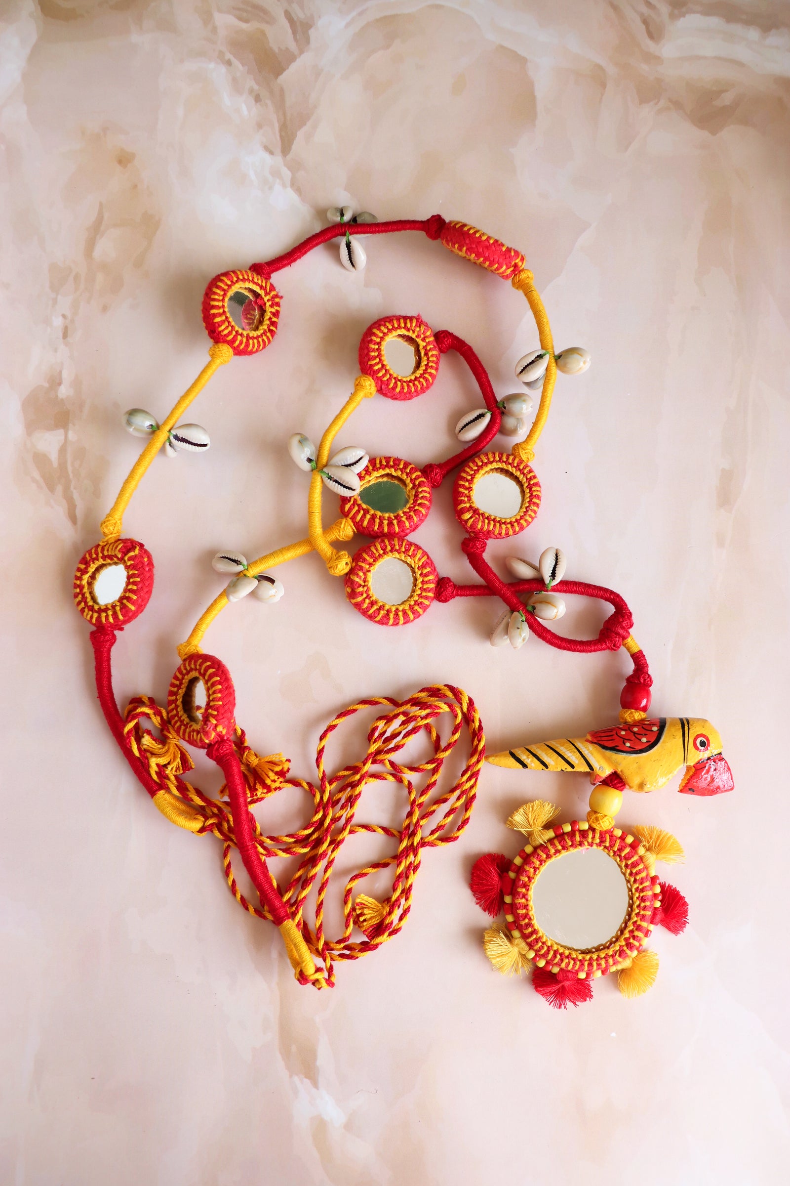 Pihu handcrafted threadwork toran door hanging decor by Kari by Kriti
