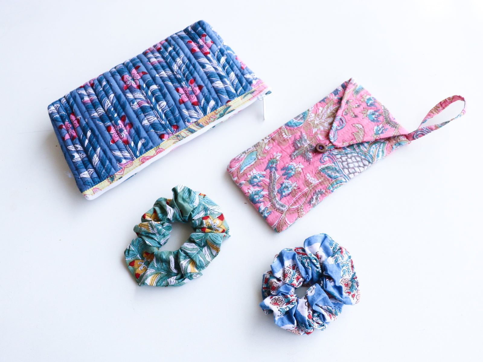 The Night Out gift set with handmade block print bags and essentials by Kari by Kriti
