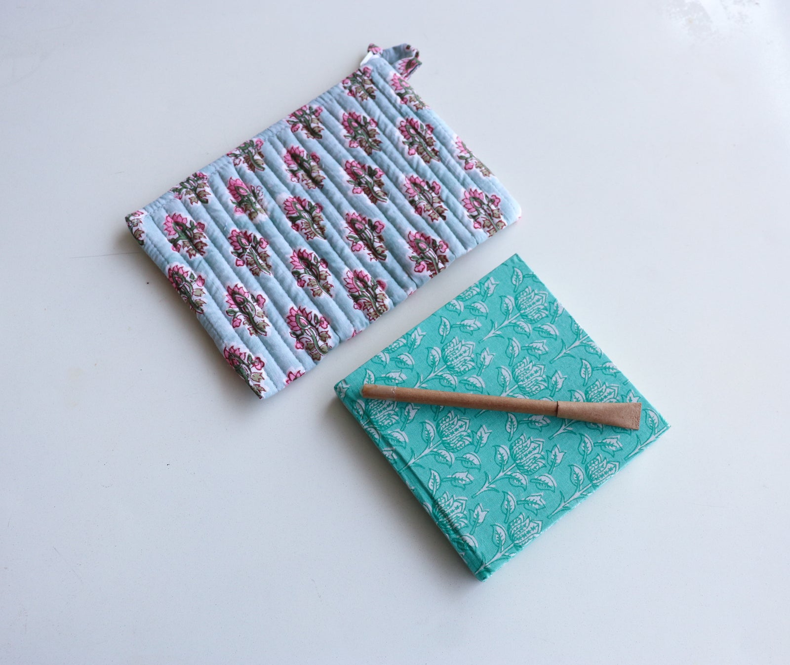 The Love Note gift set with handmade block print accessories by Kari by Kriti
