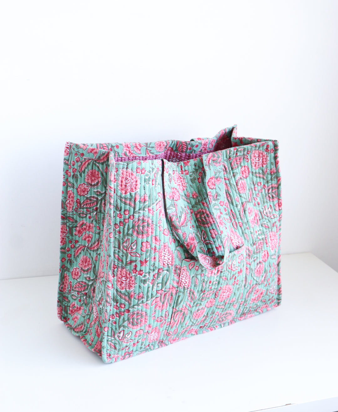 Personalized XL Shopping tote - Customised Oversized Tote Bag for Women - Green