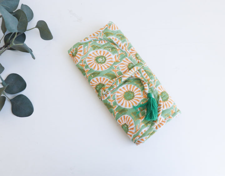 Travel Jewelry Pouch - Jewellery organizer - Light Green