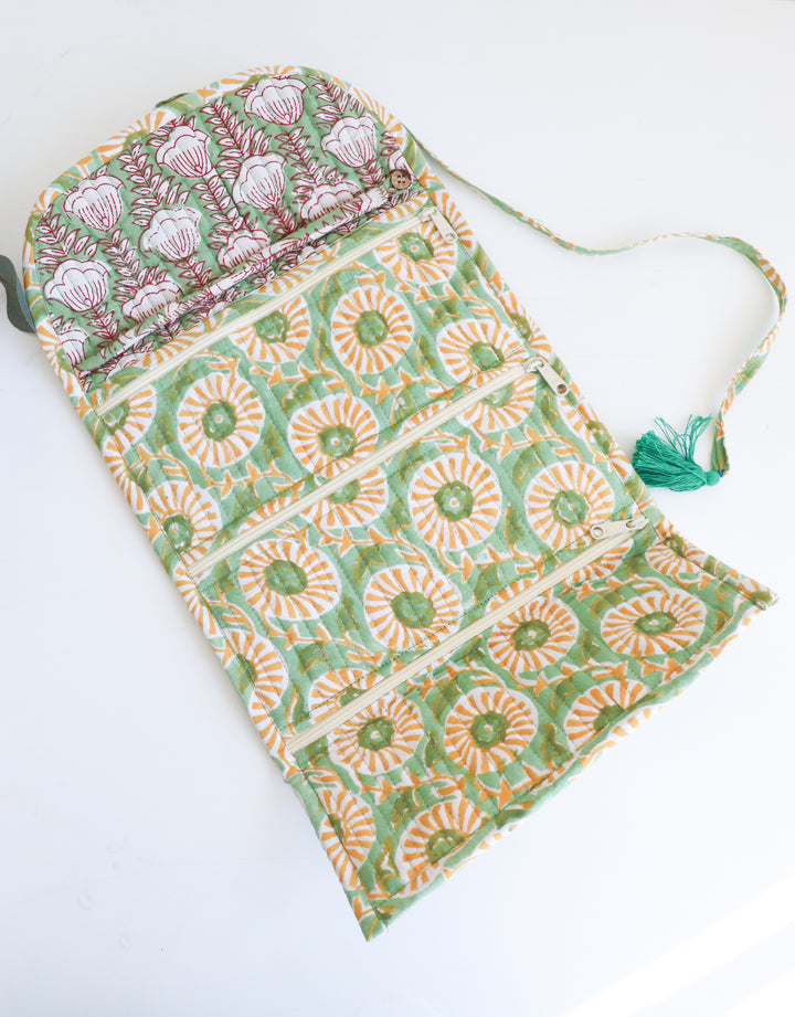 Travel Jewelry Pouch - Jewellery organizer - Light Green