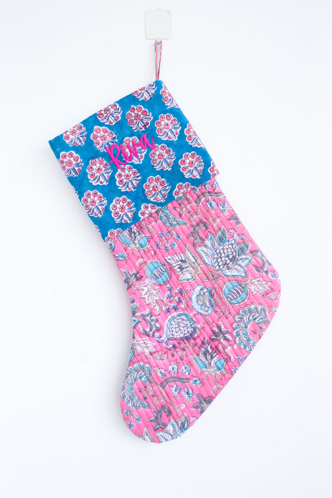 Personalized Large Block print Christmas stockings - Custom Christmas stockings