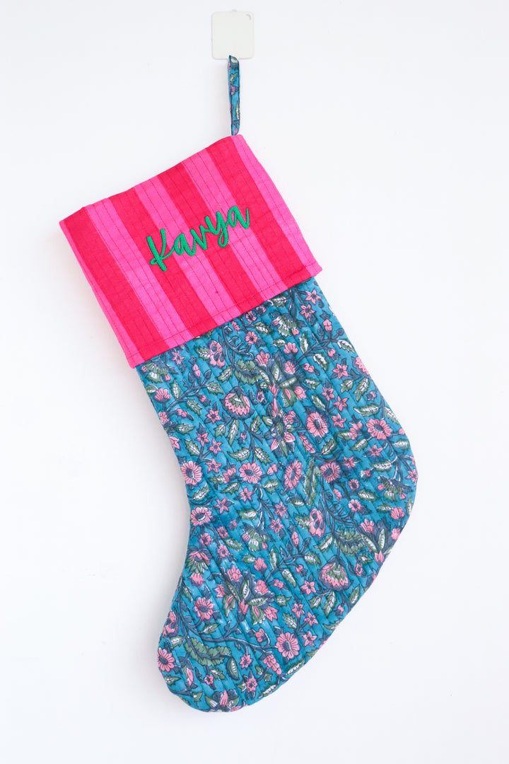 Personalized Large Block print Christmas stockings - Custom Christmas stockings