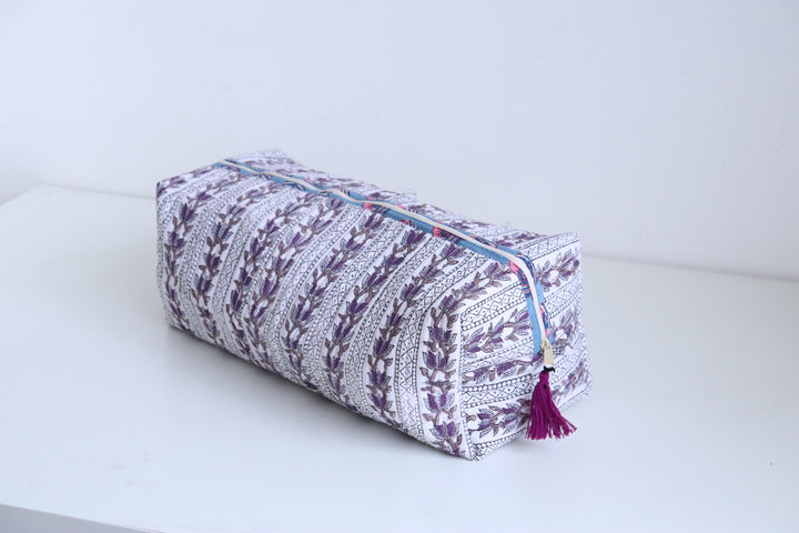Hair tools organizer kit - XL Cosmetic bag - Block print Dyson Air wrap organizer bag - Grey