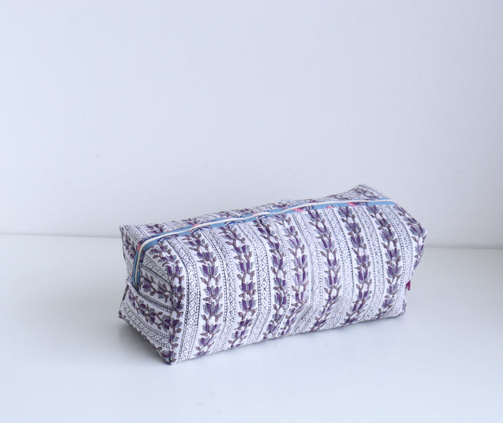 Hair tools organizer kit - XL Cosmetic bag - Block print Dyson Air wrap organizer bag - Grey