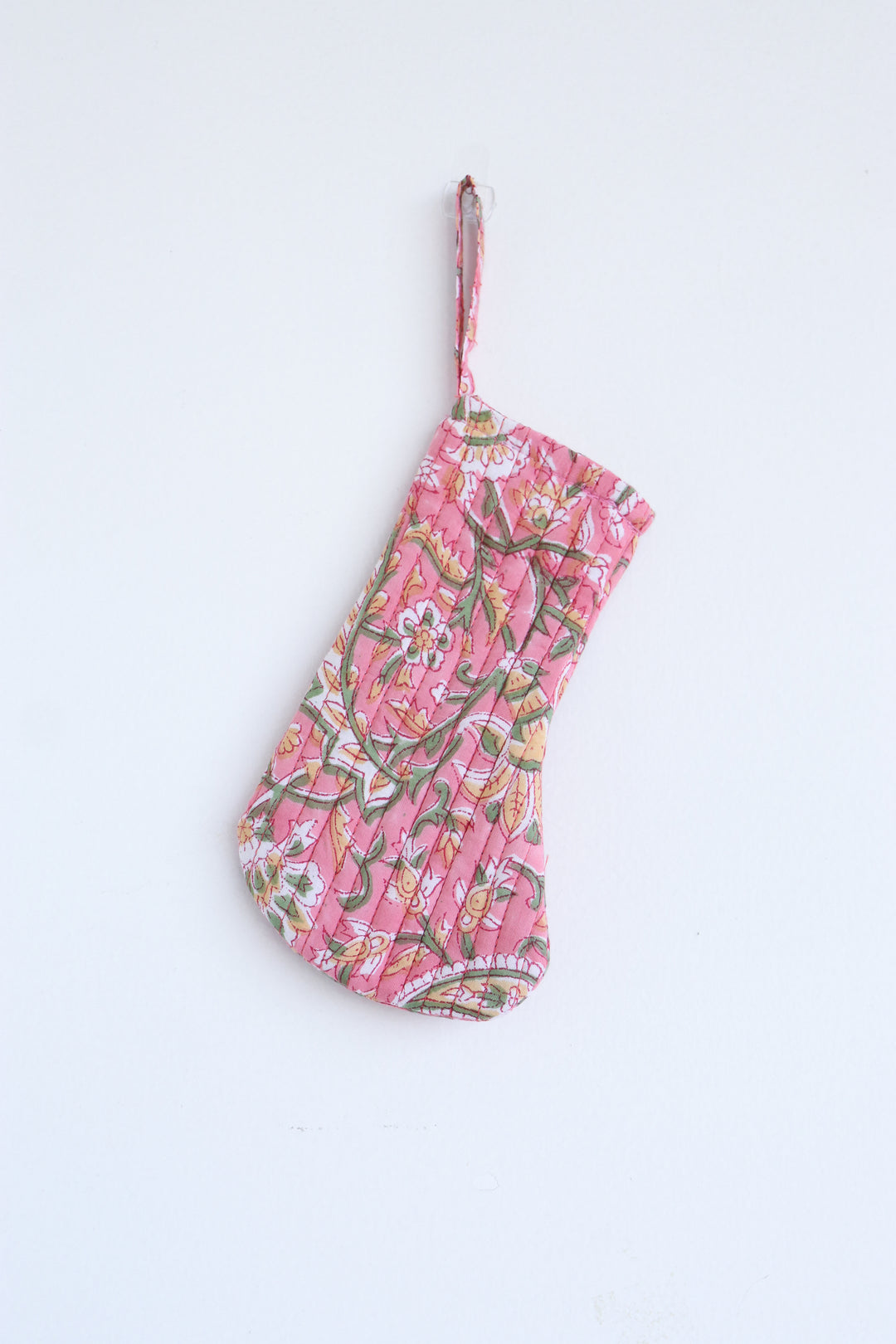 Mini Christmas stocking - Quilted Christmas Hanging Decoration - Christmas ornament - Marshmallow