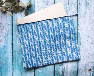 Block print Laptop sleeves - Quilted Laptop cover 